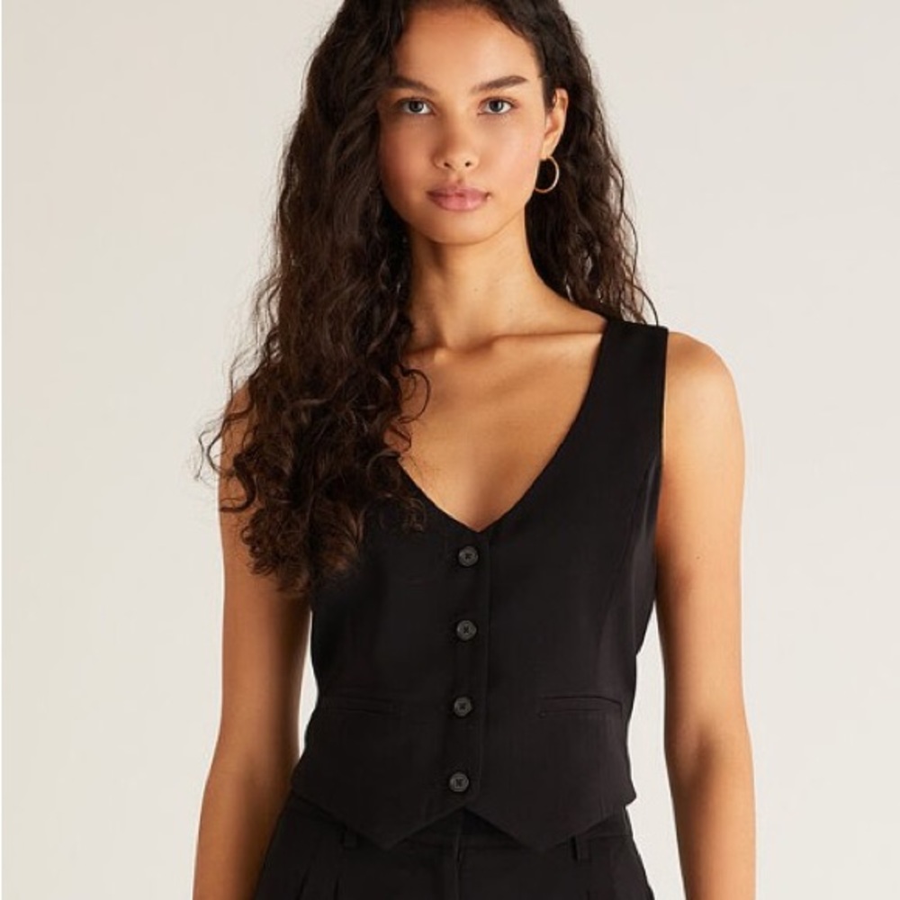 Z Supply Eleanor Twill Vest Black (M)